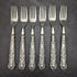 1936 British vintage sterling silver handle cutlery 6x2 & server set in wooden box